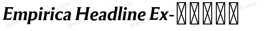 Empirica Headline Ex字体转换